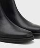 Firenze Atelier [Vibram] Minimal Semi-Square Line Chelsea Boots 7430 [Crack Black]