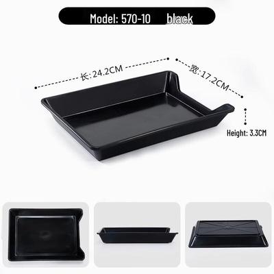 Rectangular Plastic Skewer/BBQ Serving Tray