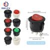 22mm Red Black White ON/OFF Round Rocker Toggle Switch 6A/250VAC 10A 125VAC Power Switch Cap with Plastic Push Button Switch