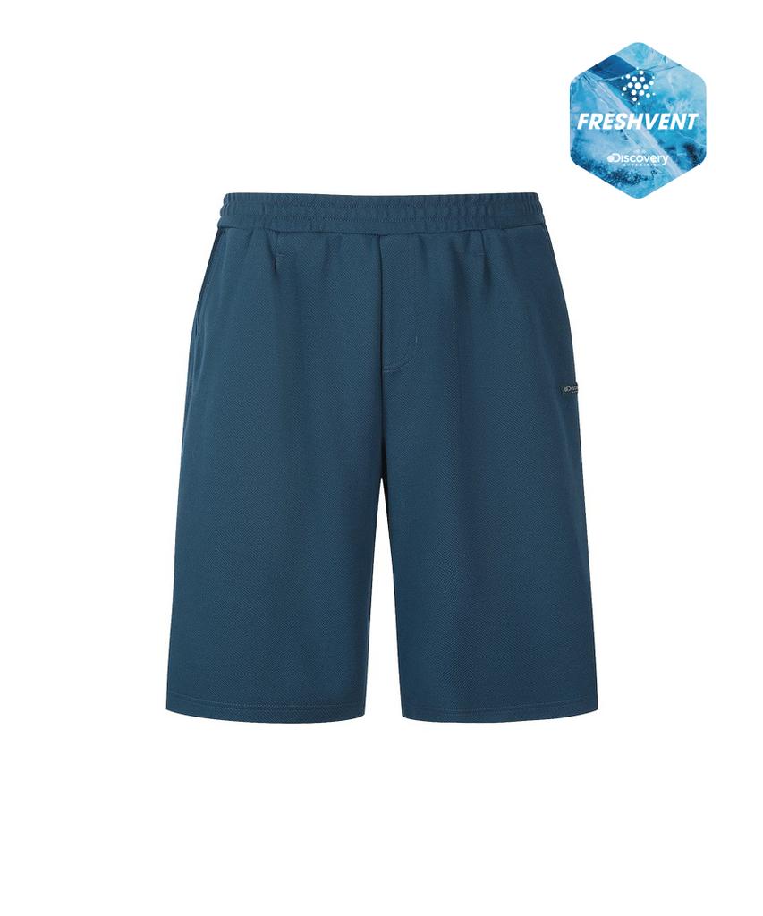 DISCOVERY EXPEDITION Men'S Freshvent Jacquard Training Knee-Length Shorts (D/Turquoise)
