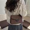 Leopard print retro and beautiful chain small square bag women's new highend trendy shoulder messenger bag