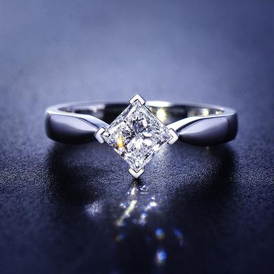 Damenring Sterling Silber Blumen Schliff 6ct AAAAA Zirkonia cz Verlobung Ehering Ringe für Frauen Brautschmuck