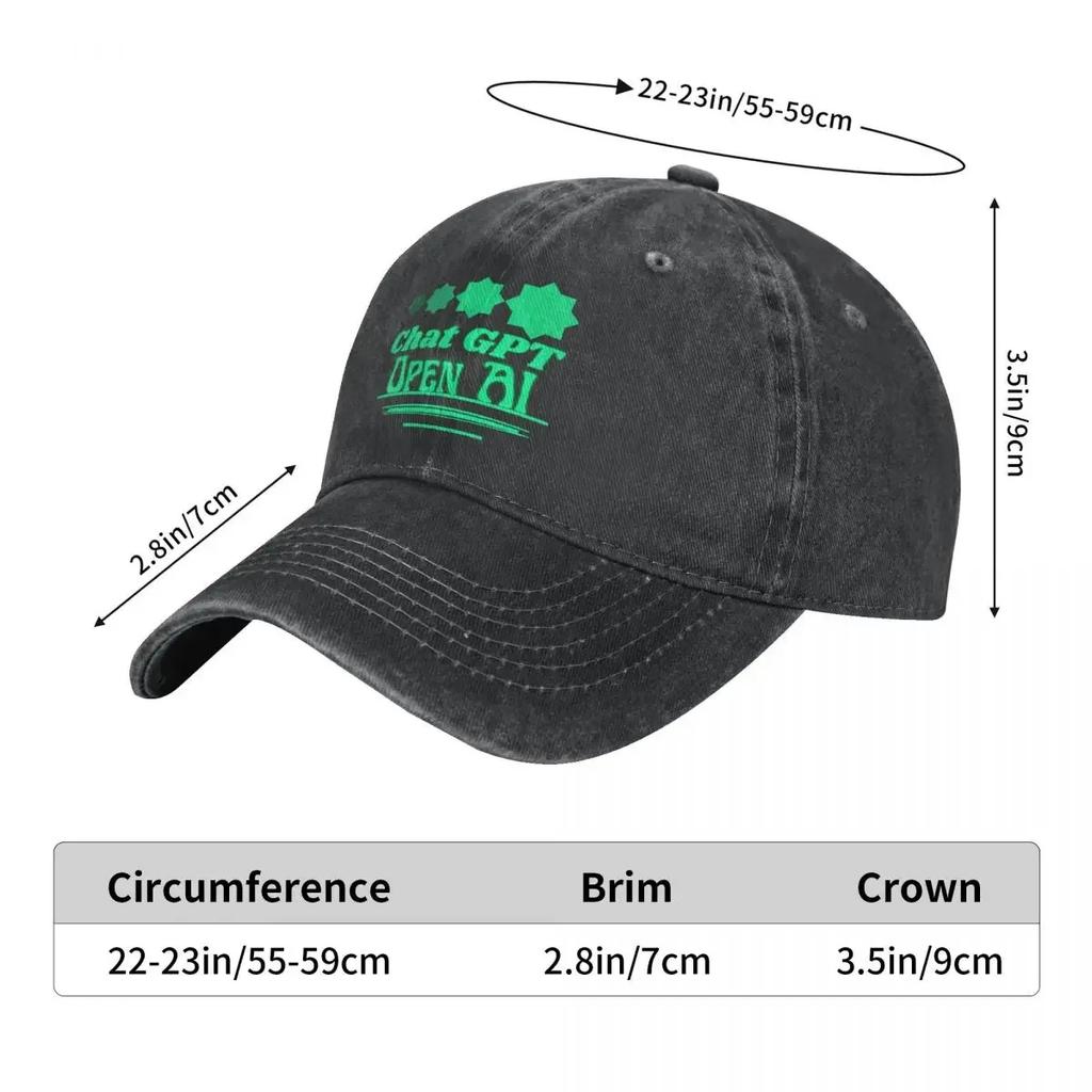 Open AI Typography Baseball Cap Men Cowboy Hats Women Visor Protection Snapback ChatGPT Caps