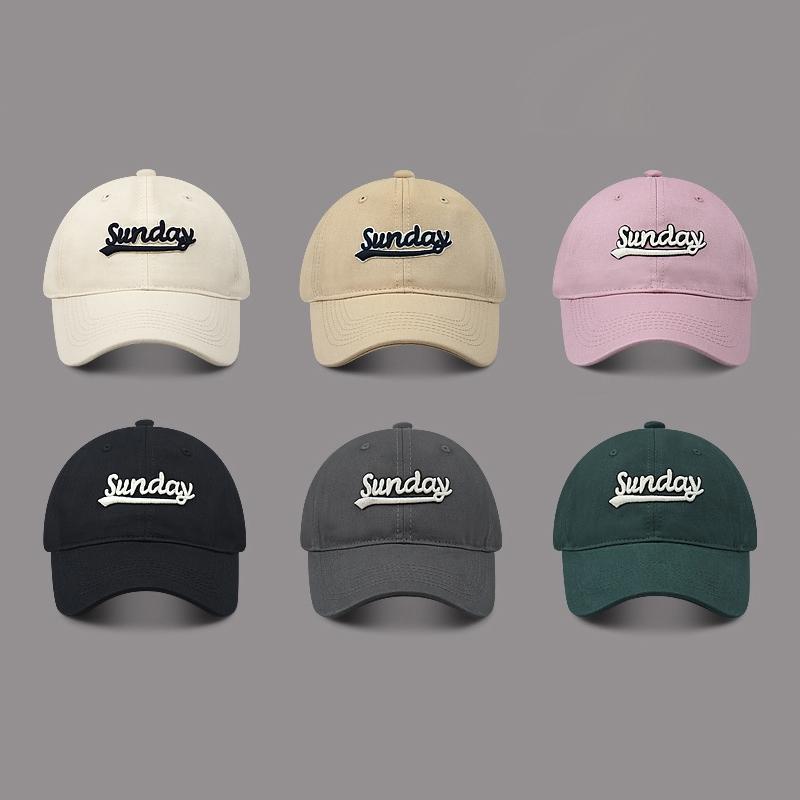 Solid Color Letter Embroidery Hats For Women Men Baseball Cap Outdoor Adjustable Casual Snapback Sun Hat