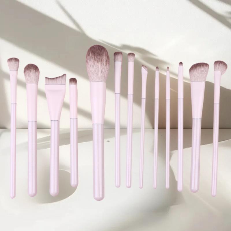 13-Piece Professional Makeup Brush Set, Vegan & Cruelty-Free Synthetic Bristles for Full Face Application, Soft & Durable