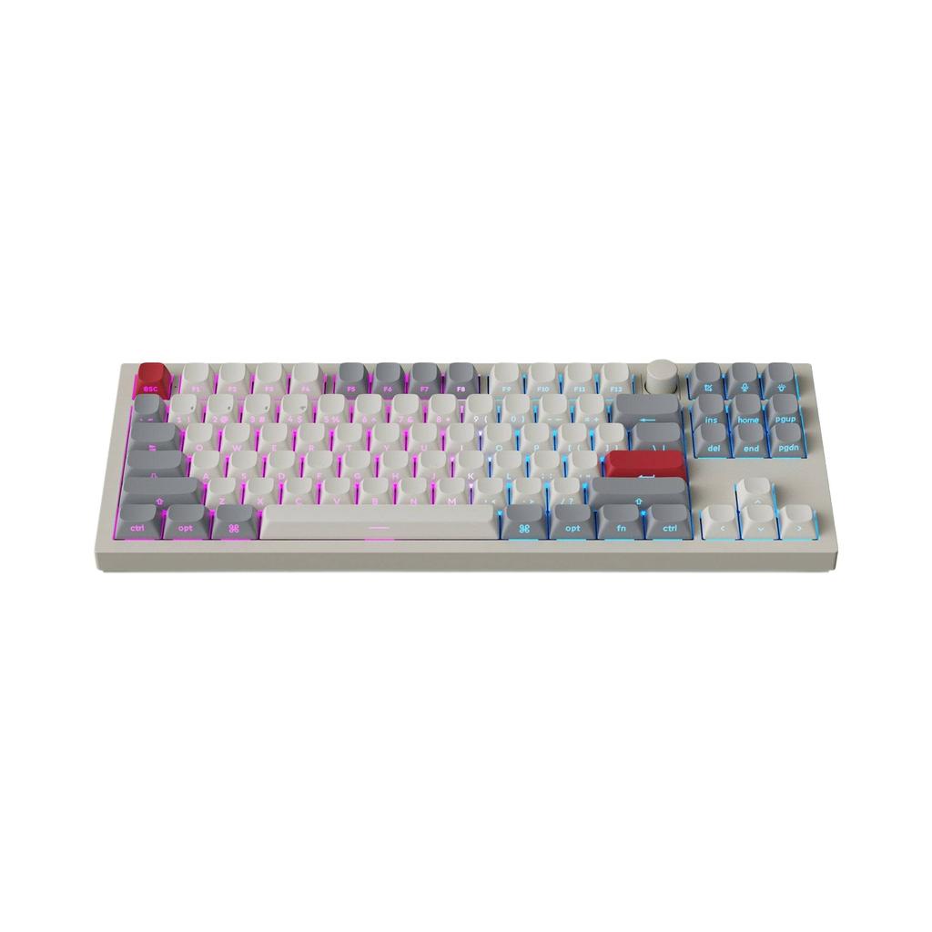 Keychron Q3 Max QMK/VIA Wireless Custom Mechanical Keyboard Fully Assembled Knob / Shell White / Gateron Jupiter Red