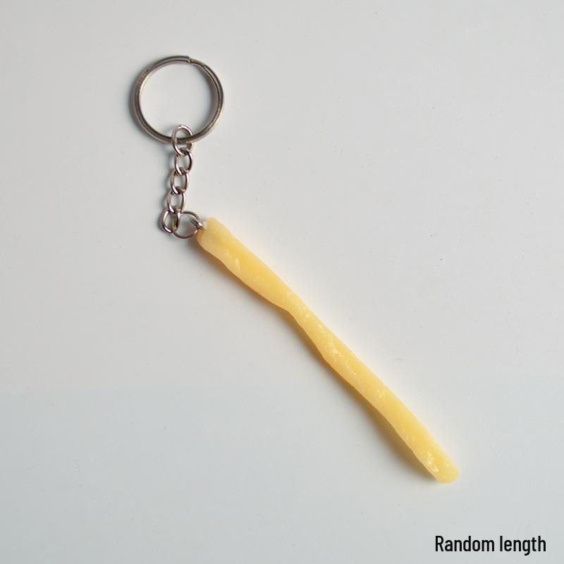 PVC Fake Food Keychain: Fried Chicken, Wings, Fries, Popcorn Chicken Pendant Model