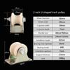 Nylon Grooved Roller Track Pulley V / U Nylon With Stand 30mm 50mm Door Grooved Heavy Duty Rollers Sliding Heel