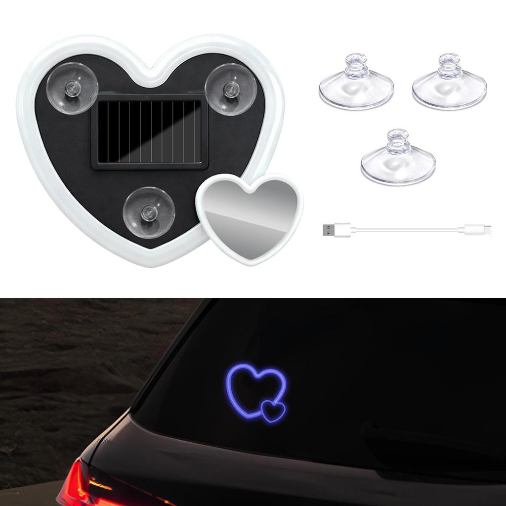 BYD Han Car Solar Heart Neon Light Wireless Decor