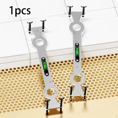 Multifunctional Bathroom Wrench Level Distance Measuring Tool Accessory Stainless