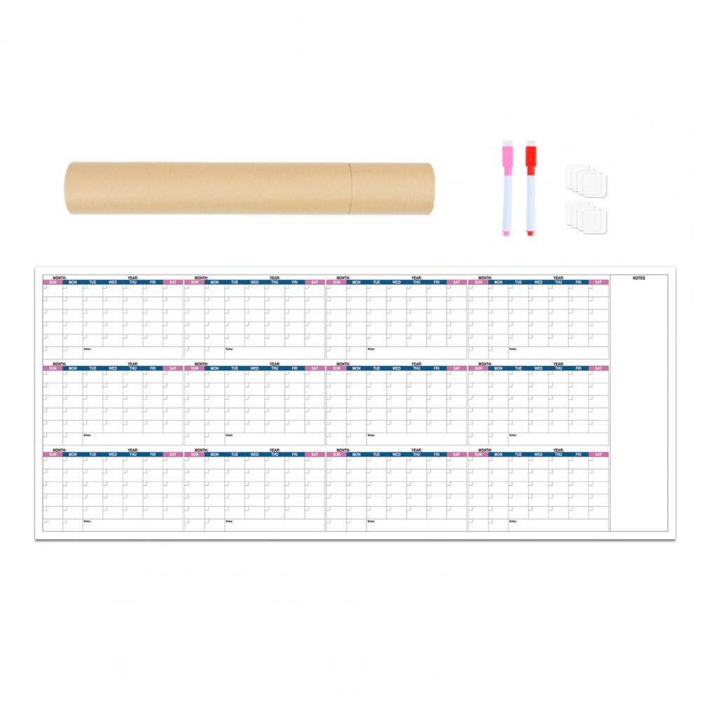 Calendar Design 2026 Wall Calendar Reusable Extra Matte Whiteboard Wall Calendar for Year-round Planning Easy for Home
