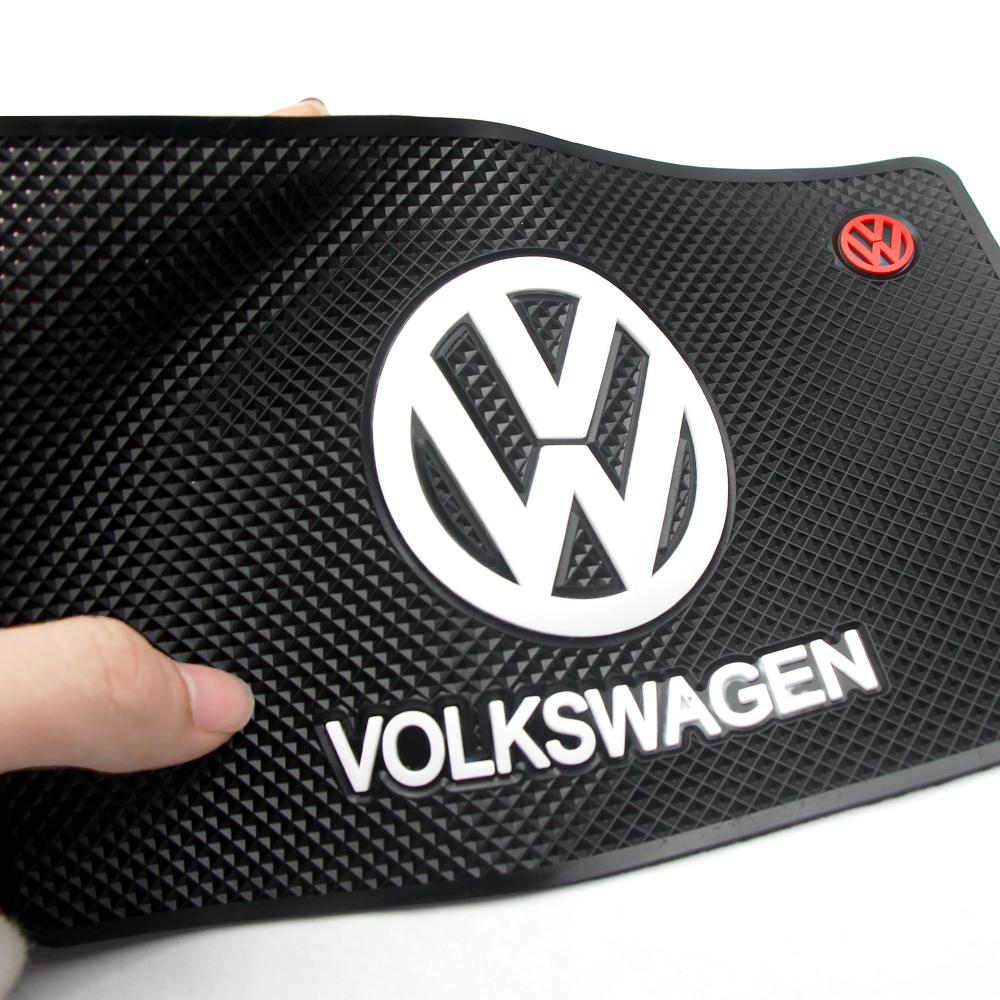 1Pc Car Dashboard Anti Slip Mats Phone Silicone Pad Auto Accessories For VW GTI Polo Golf Tiguan Passat Arteon Touareg CC Taigo Zr0