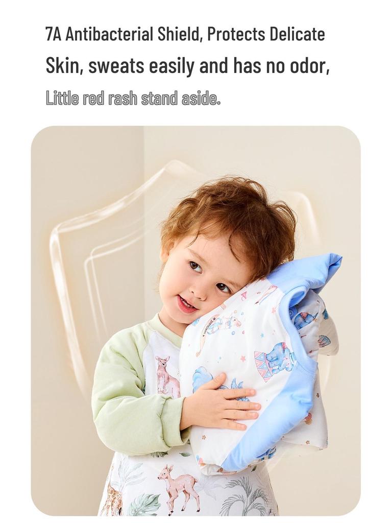 Camellia Constant Temperature Baby Sleeping Bag - Autumn & Winter Quilted Anti-Kick Blanket with Legs for Children