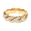 European and American Popular Zircon Ring, Twist Popular Cuban Hip-hop Men's Ring, High-end Ring Ring