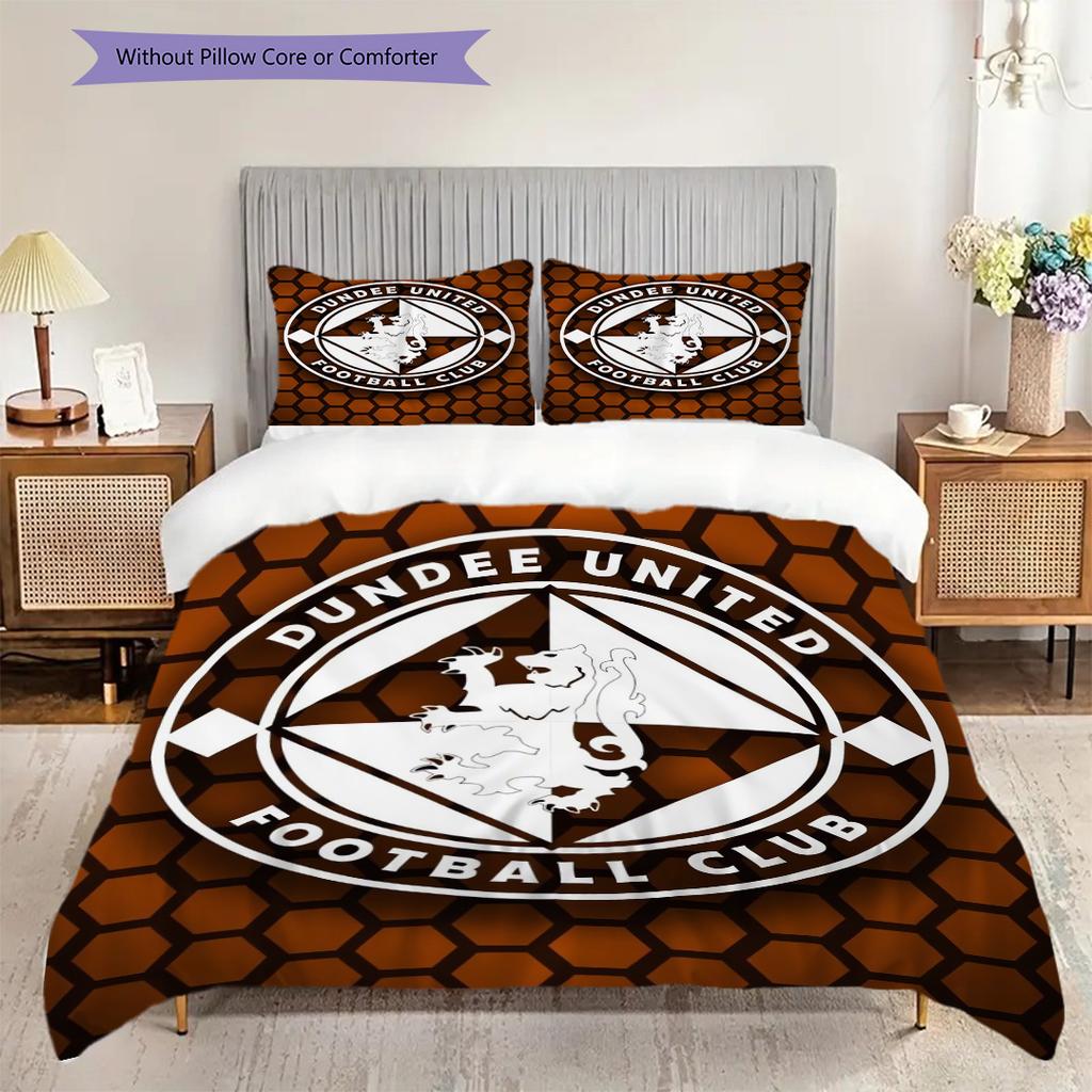 Dundee Football Club Emblem Bedding (1 * Duvet Cover + 2 * Pillowcase, Without Core) 2D Flat Bedding Set Duvet Cover and Pillowcase