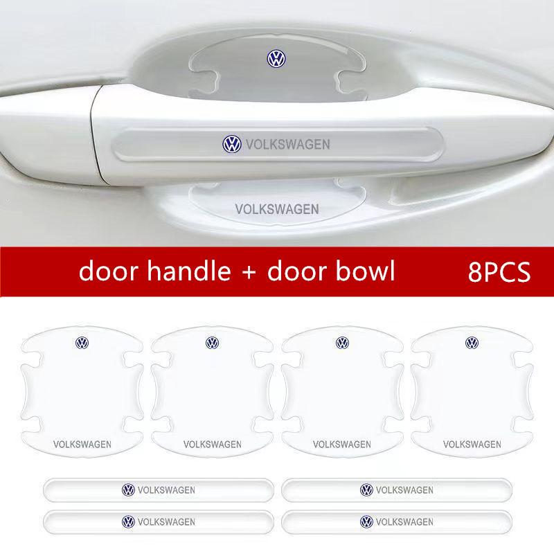 For VOLKSWAGEN VW New Car Door Bowl Handle Protector Stickers Transparent Anti-scratch Film For VW Volkswagen Golf Polo Passat T