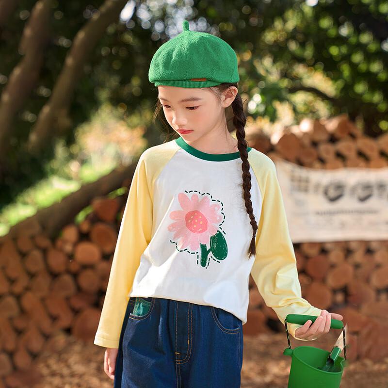 Girls' Pure Cotton Playful Print Long-Sleeve T-Shirt