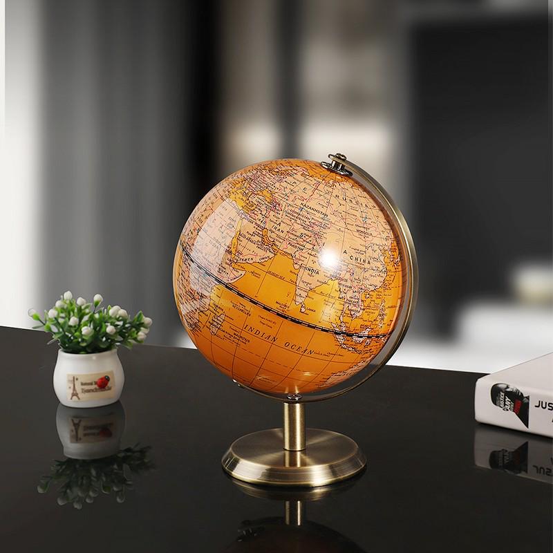Mini Globe Wine Cabinet with English Ornaments: Home & Office Decor Piece