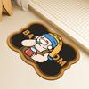 Diatom Mud Floor Mat Cartoon Bathroom Door, Water Absorbing, Fast Drying, Household Wear-resistant