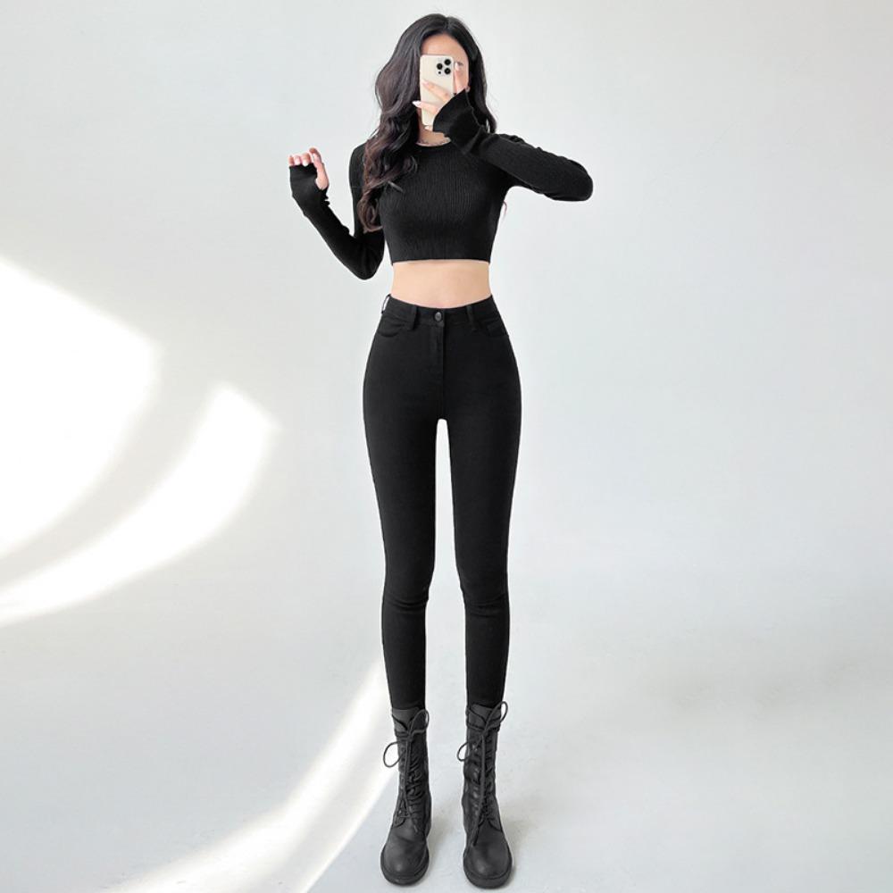Casual Jeans Women's Tight-fitting Small Feet High Waist Spring 2025 New Autumn Thin Elastic Slim Pencil Pants