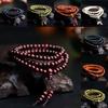9 Styles 6mm Natural Sandalwood Buddhist Buddha Wood Prayer Beaded Knot Black Ebony Unisex Men Bracelets & Bangles for Women