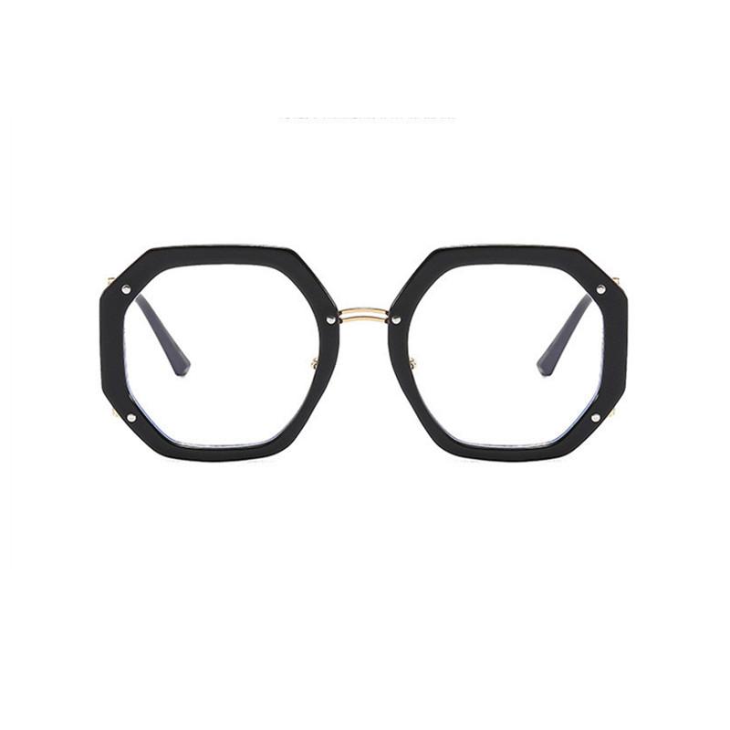 New Fashion Large Polygon Women Glasses Frame Photochromic Anti Blue Light Computer Reading Hyperopia Eyeglass