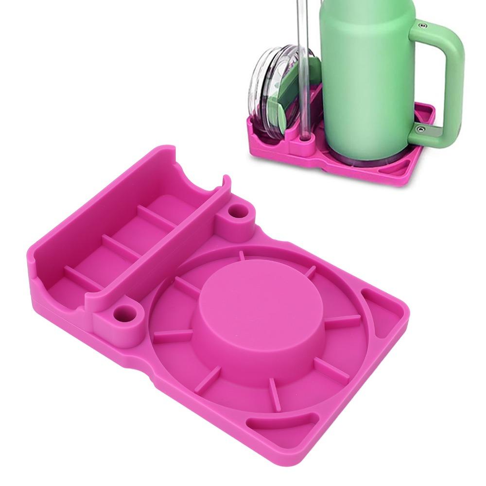 Suction Cup Design Cup Drainer Rack Food Grade Silicone Water Bottle Holder Bottle Drying Rack Bar