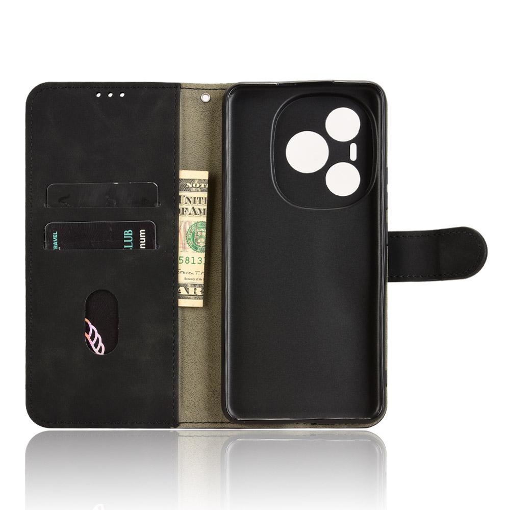 

For Honor Power 5G Leather Case Skin Feel Anti Drop Wallet Flip Phone Cover Green