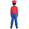Costume Classic Super Mario for Kids Party Chili Role Play Carnival Christmas Halloween with Hat and Beard Red L 7-8 Years