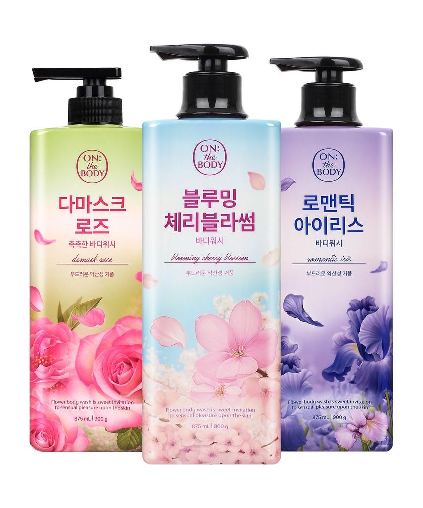 Flower Body Wash 900g X 2 (Choose 1: Cherry Blossom/Damask Rose/Iris)