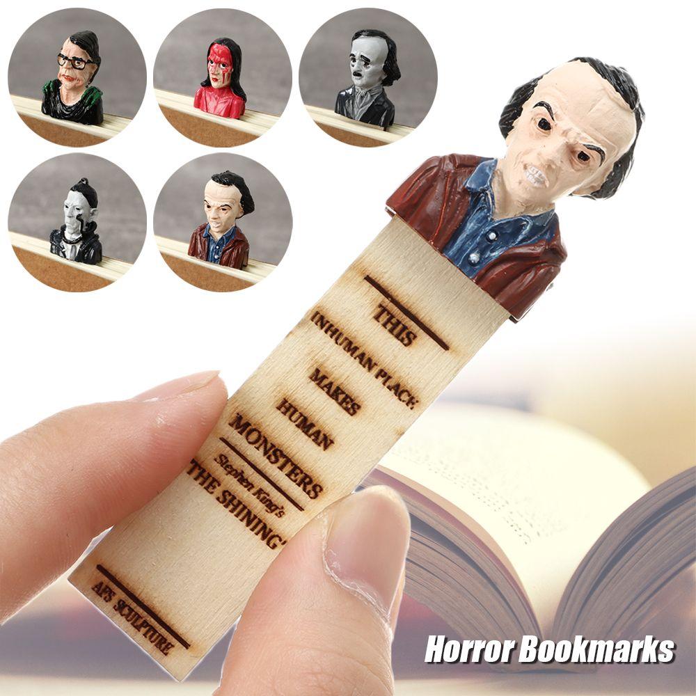 Office Supplies Resin Hand Carved Horror Bookmarks Half-Length Figure Figure Sculpture Horror Novels