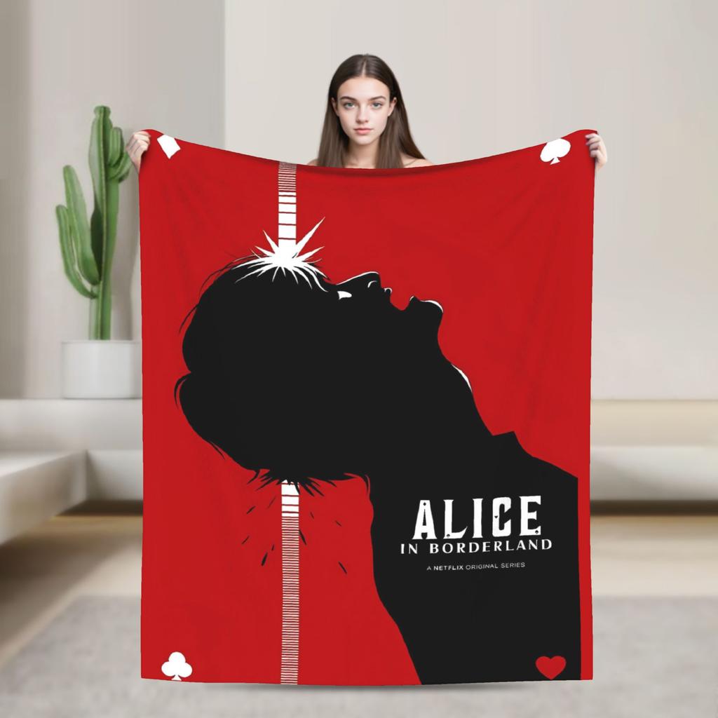 Soft Warm Blanket Travel Office Nijiro Murakami Alice In Borderland 3 Throw Blanket Flannel Bedspread For Bedroom Sofa Bed Cover