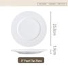ZISIZ Ceramic Flat Dinner Plates