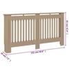 Cache-radiateur en MDF 152x19x81 cm - VIDAXL - Brun - Design moderne à lattes