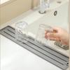 Silicone Countertop Pot Lid Storage Mat Heat Resistant Anti Slip Grooves Kitchen Sink Pad Holder Kitchen Supplies Sink Drainer Rack
