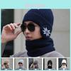 Touca de Tricô de Poliéster para Homens Inverno Quente à Prova de Vento Casual para Exterior