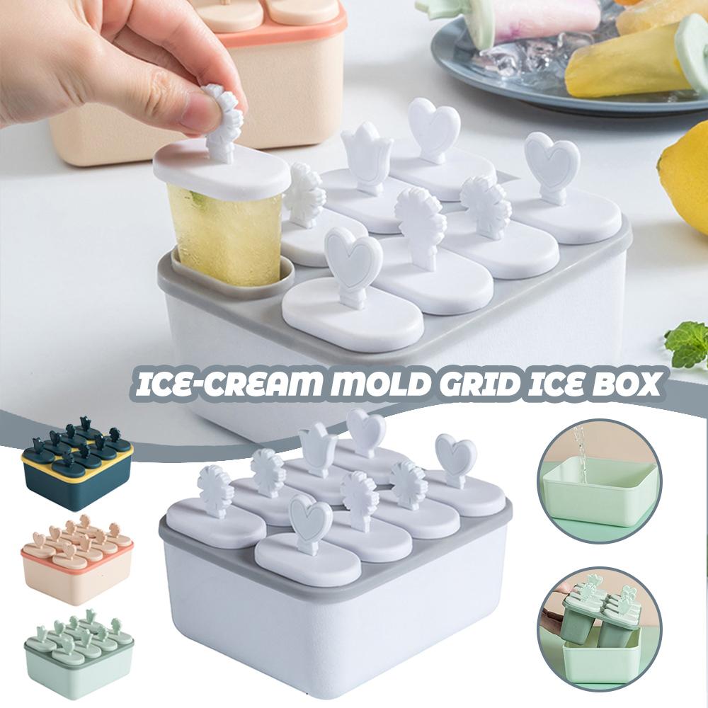 Reusable DIY Popsicle Stencis Ice Cream Stencil Ice Lolly Stick Ice Storage Box