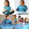 Meal Machine Baby Meal Long Sleeve Sea Creature [Vivetta] Apron, Washable, Food, Apron, Wipe-Easy, Coverall, Bib, Tablecloth, Turquoise,