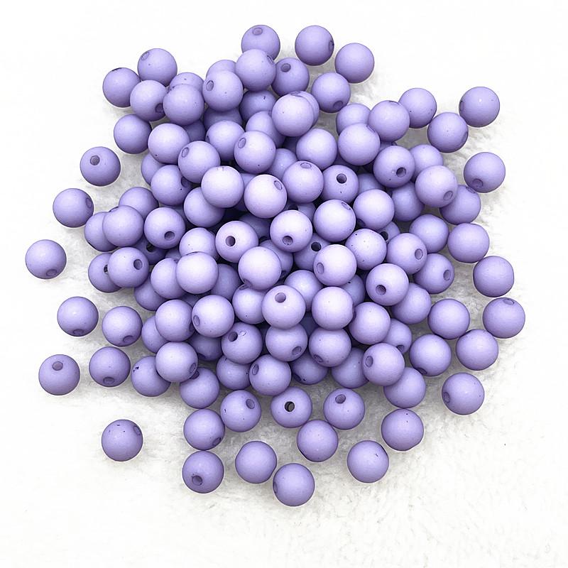 New 4mm/6mm/8mm Round Acrylic Matte Beads Loose Spacer Beads for Jewelry Making DIY Handmade Bracelets Accessory