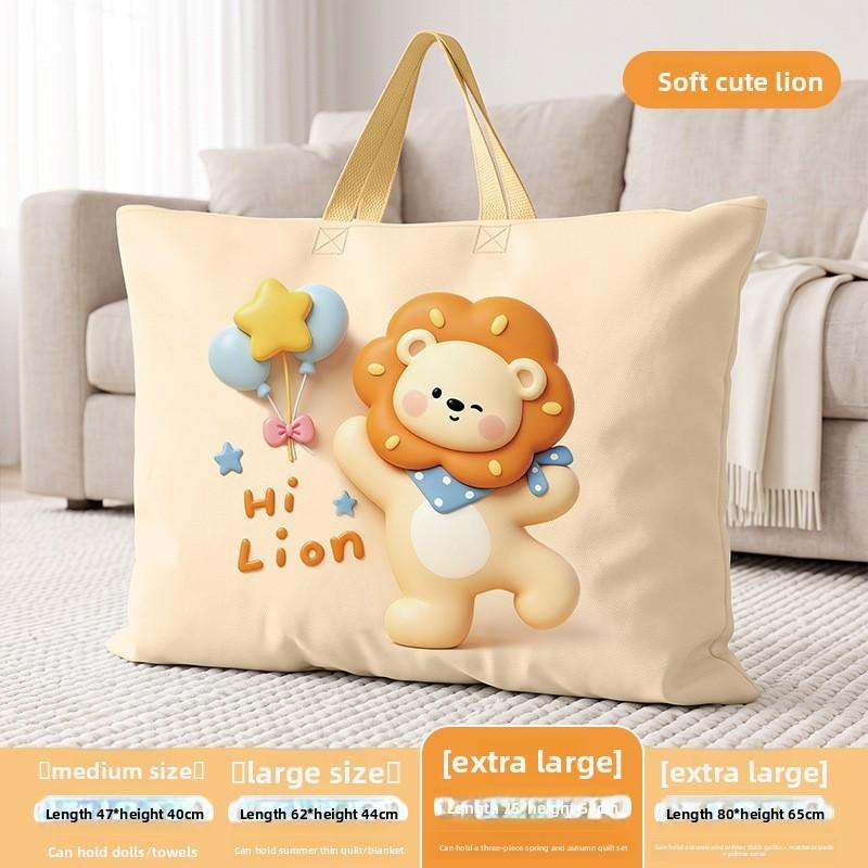 Toddler Bedroom Storage Bag For Clothes And Comforters With Handle Large Capacity
