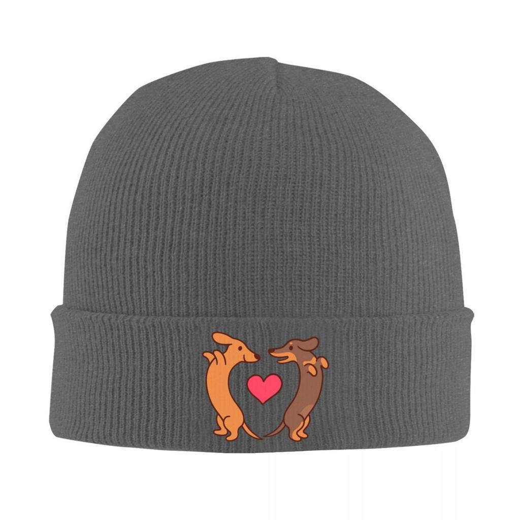 Dachshund Pattern Art Warm Knitted Cap Fashion Bonnet Hat Autumn Winter Outdoor Beanies Hats for Men Women Adult