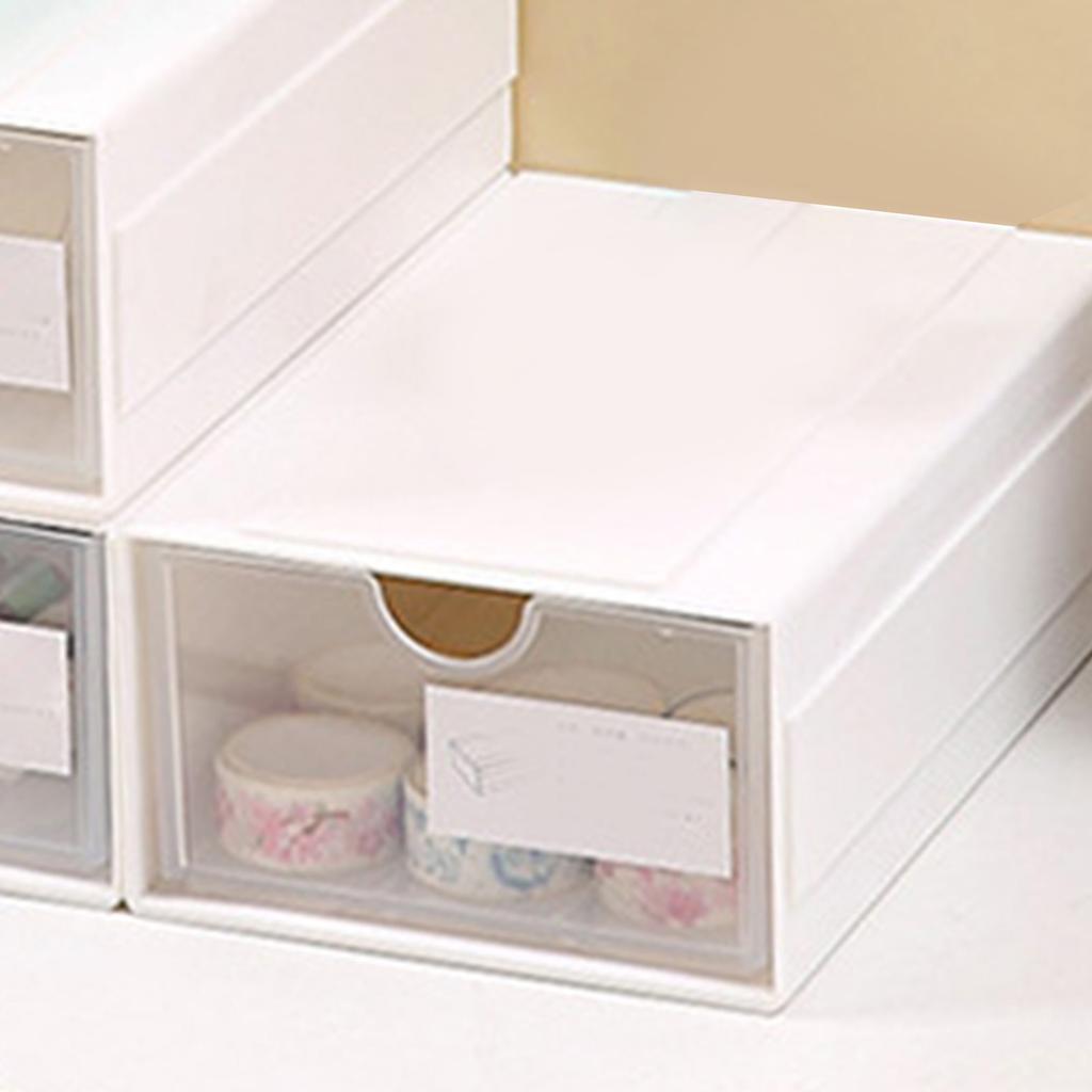 Drawer Storage Box Plastic Desktop Drawer Storage Organizer Space Saving Multipurpose Drawer