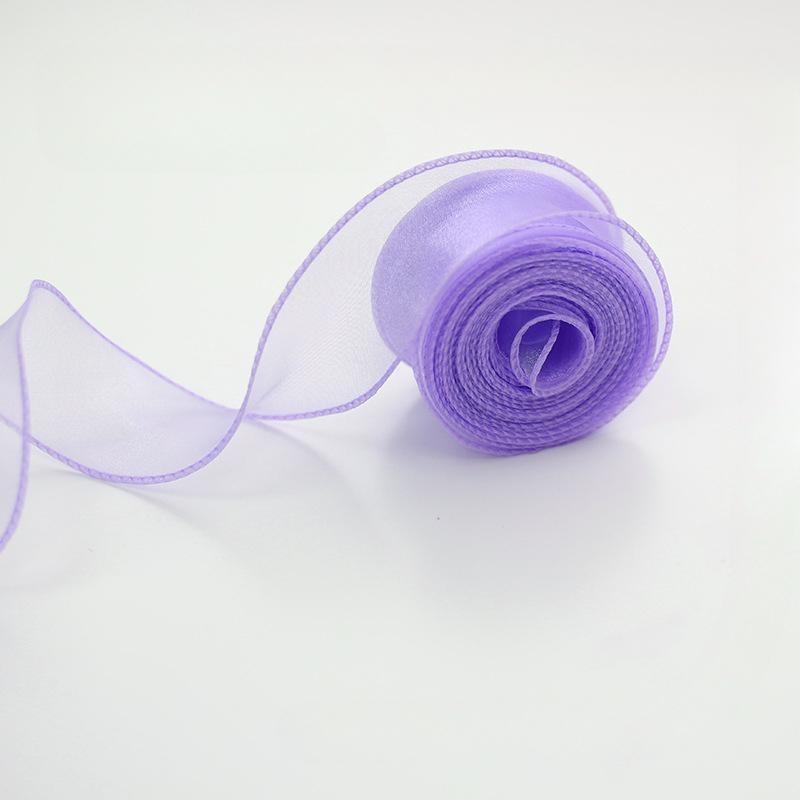 Fishtail Yarn Ribbon Bouquet Packaging Material Rainbow Color Lace Tail Yarn Ribbon Wave Chiffon Yarn Gift Strap