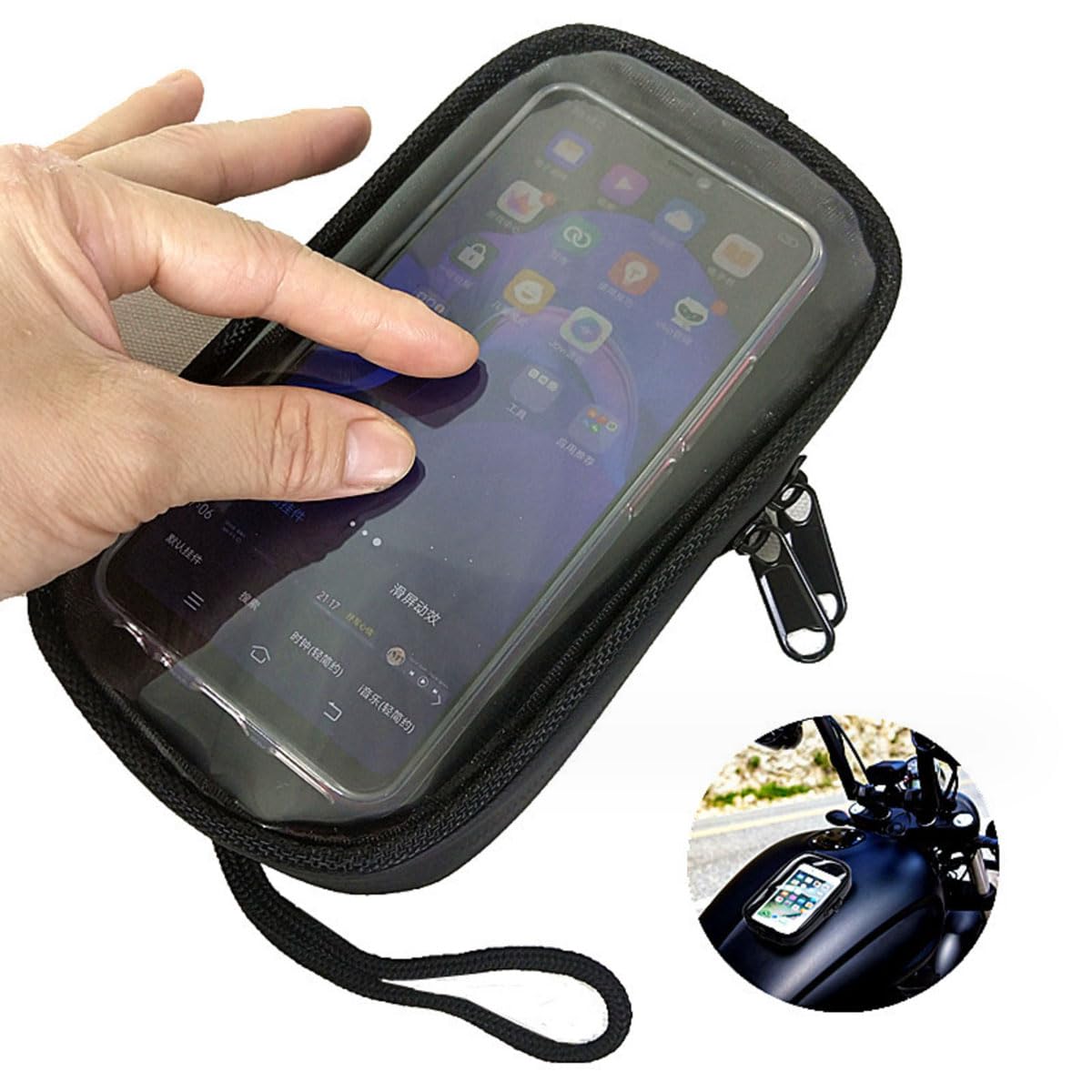 

ENN LLC Motorcycle Magnetic Tank Bag with Smartphone Holder and Waterproof Case Cover (Small)