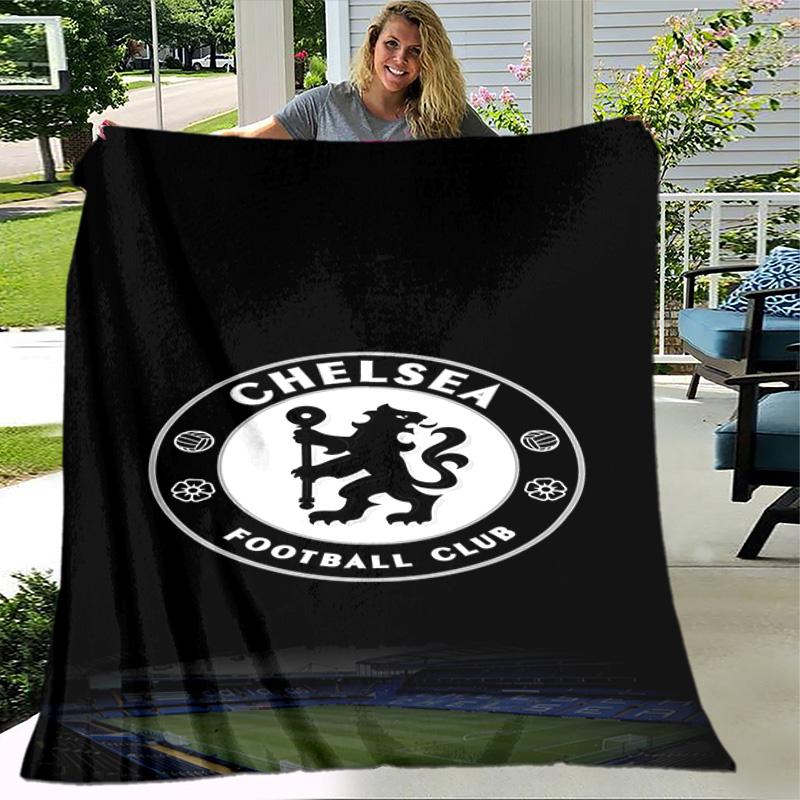1pc Blanket - Chelsea FC logo Print Design, Lightweight Blanket for Sofa, Bed- Soft &Warm, Gift for All Seasons