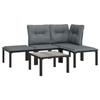 VidaXL Garden Lounge Set 5 Pcs, Patio Furniture Set, Outdoor Furniture, Patio Chair, Modern, Black and Grey 3187742