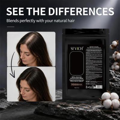 Sachet de Recharge de Fibres Capillaires 100g Kératine Poudre de Croissance Capillaire Instantanée Fibre de Construction Capillaire Poudre de Repousse Capillaire Produit Contre la Chute de Cheveux