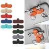 Multifunction Leather Sunglasses Card Holder Car Sun Visor Glasses Mount Hanger