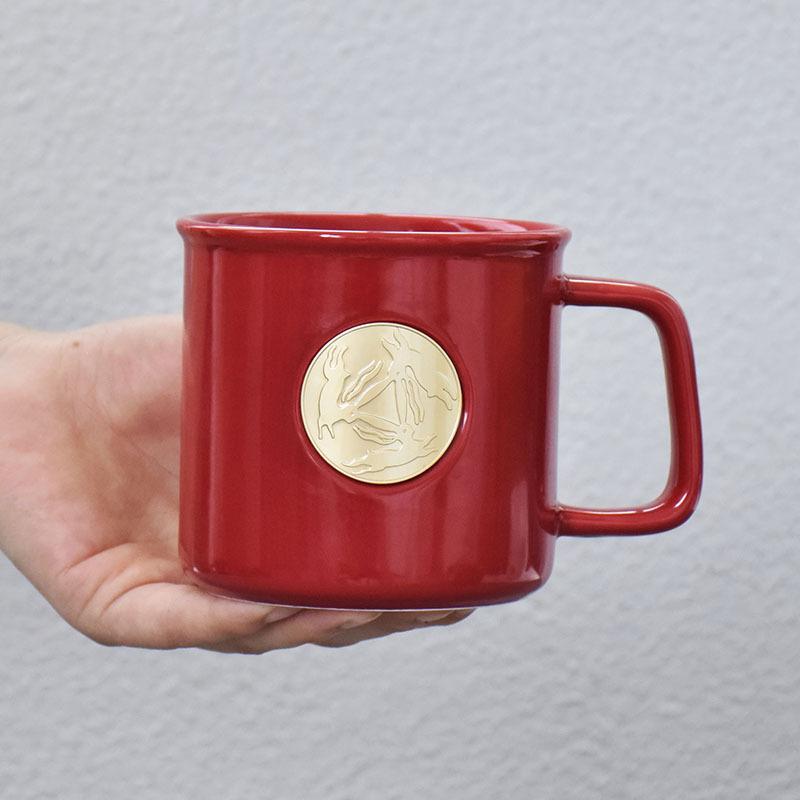 Bronze Badge Korean Ceramic Cup Couple Coffee Cup Office Household Drinking Cup Afternoon Tea Cup Milk Cup