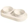Ceramic Double Bowl for Cats and Dogs with USB Heating Food and Water Feeding Pet Thermal Bowl for Cold Weather